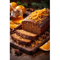 Pain d'épices au miel et écorces d'oranges
